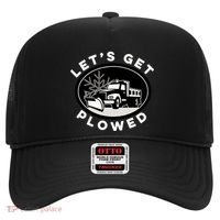 Funny Snow Plow Let's Get Plowed Drinking Snow Day Hat thumb 0