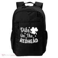 Funny St Patricks Day Irish Shamrock Dibs On The Redhead Backpack thumb 0