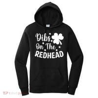 Funny St Patricks Day Irish Shamrock Dibs On The Redhead Women's Hoodie thumb 0
