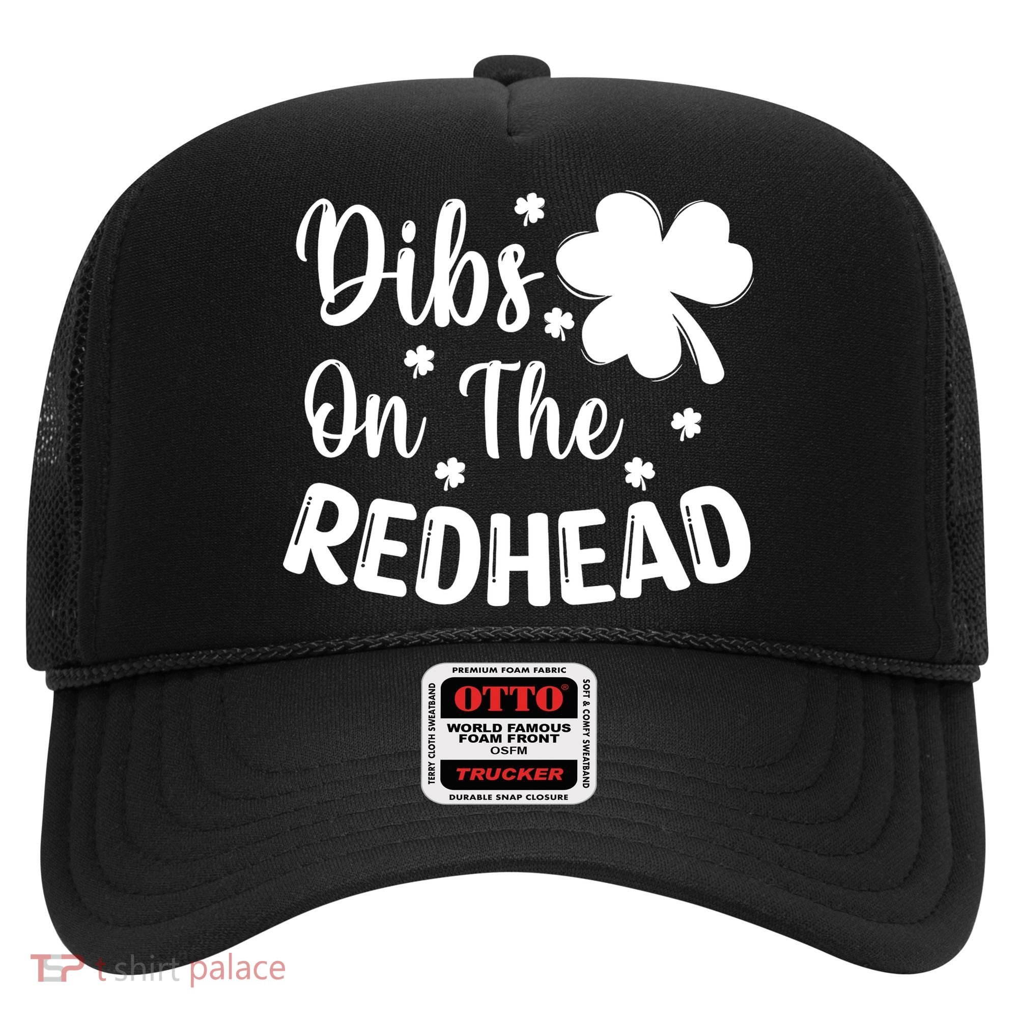 Funny St Patricks Day Irish Shamrock Dibs On The Redhead Hat