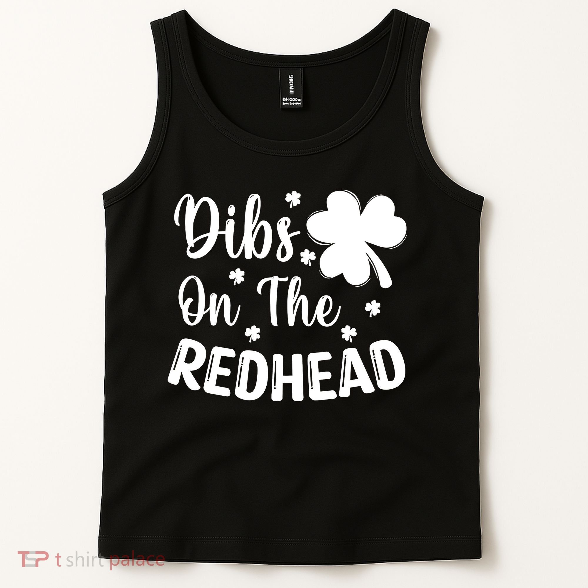 Funny St Patricks Day Irish Shamrock Dibs On The Redhead Tank Top