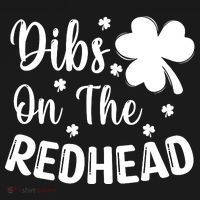 Funny St Patricks Day Irish Shamrock Dibs On The Redhead Tank Top thumb 6