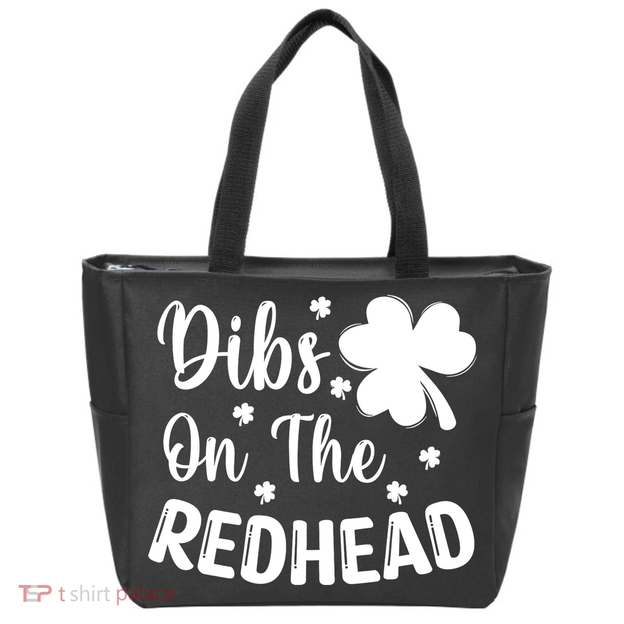 Funny St Patricks Day Irish Shamrock Dibs On The Redhead Tote Bag