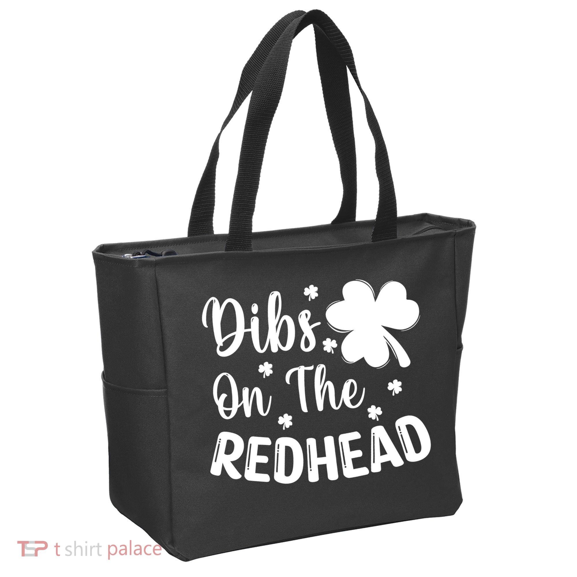 Funny St Patricks Day Irish Shamrock Dibs On The Redhead Tote Bag