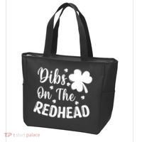 Funny St Patricks Day Irish Shamrock Dibs On The Redhead Tote Bag thumb 3