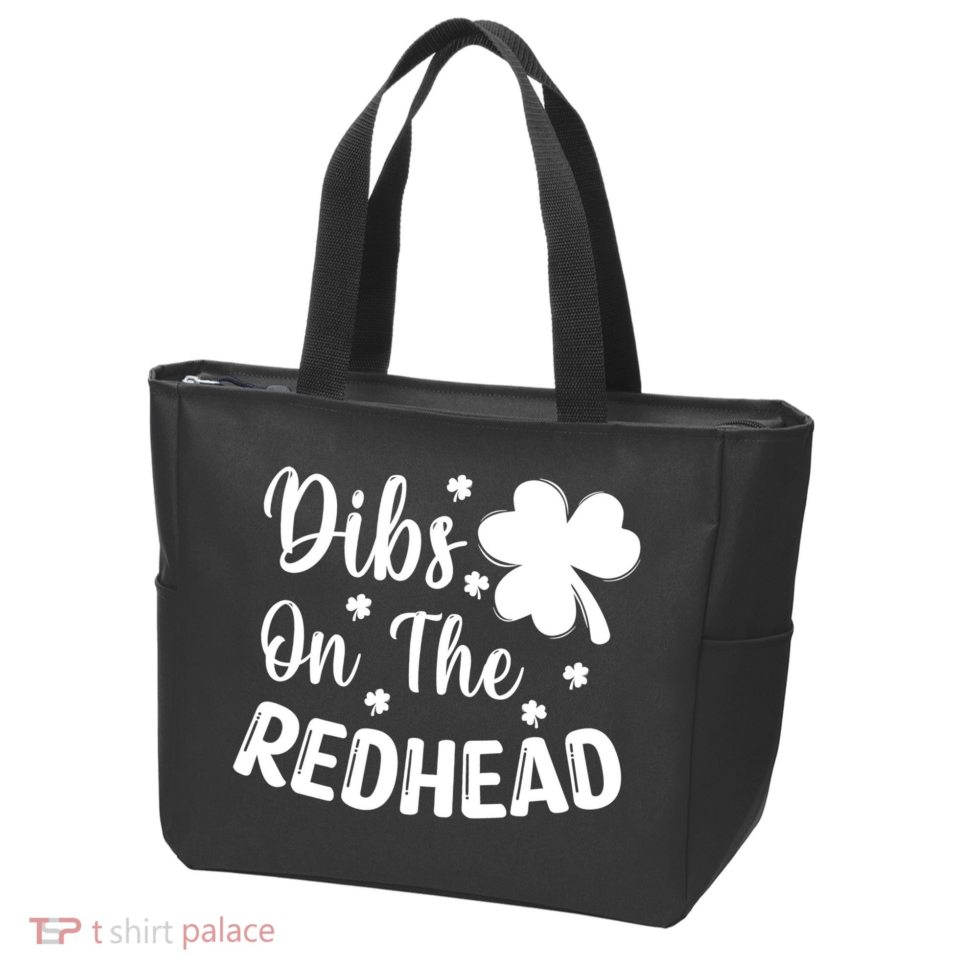 Funny St Patricks Day Irish Shamrock Dibs On The Redhead Tote Bag