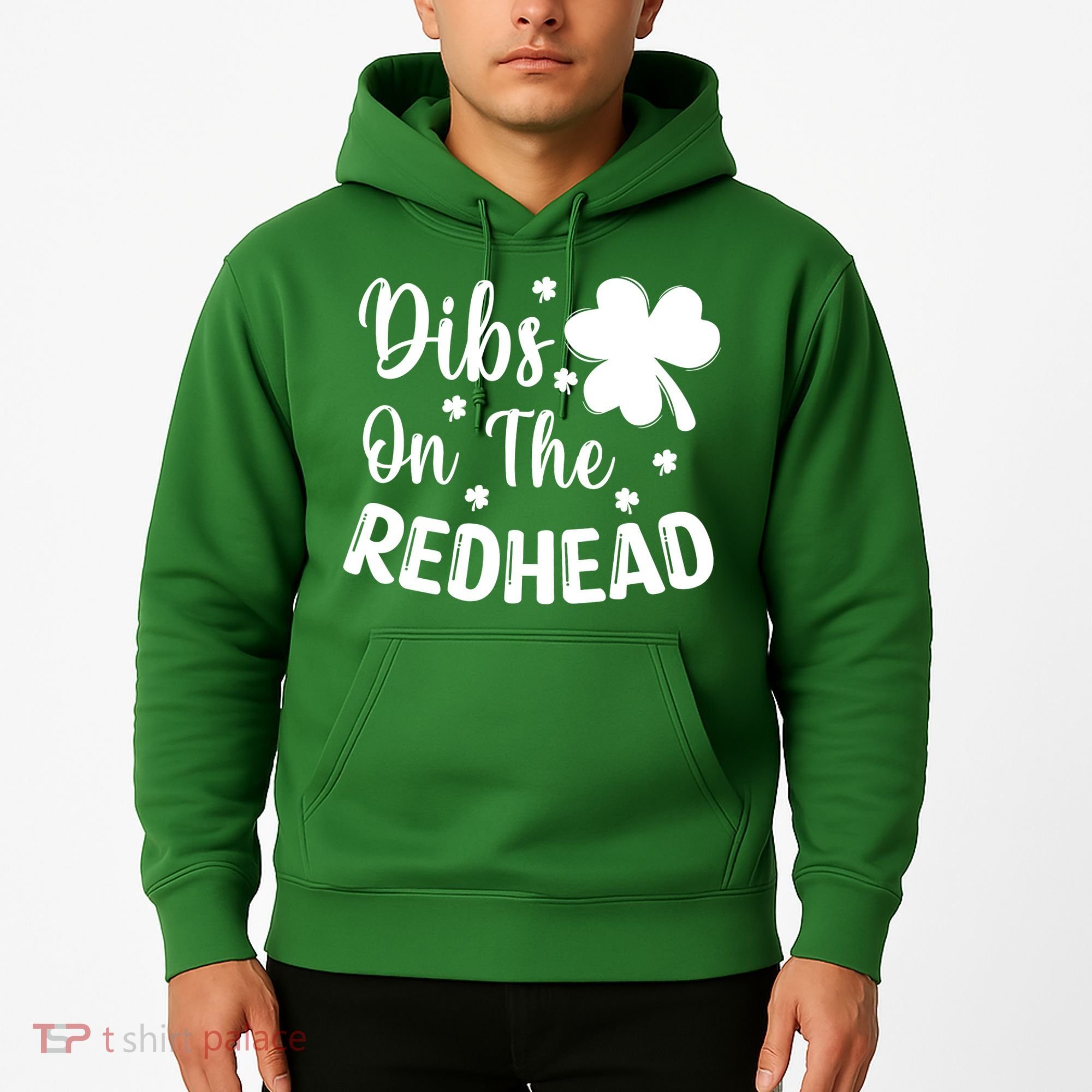 Funny St Patricks Day Irish Shamrock Dibs On The Redhead Hoodie