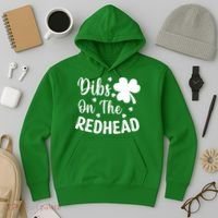 Funny St Patricks Day Irish Shamrock Dibs On The Redhead Hoodie thumb 3