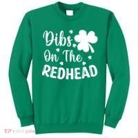 Funny St Patricks Day Irish Shamrock Dibs On The Redhead Sweatshirt thumb 0