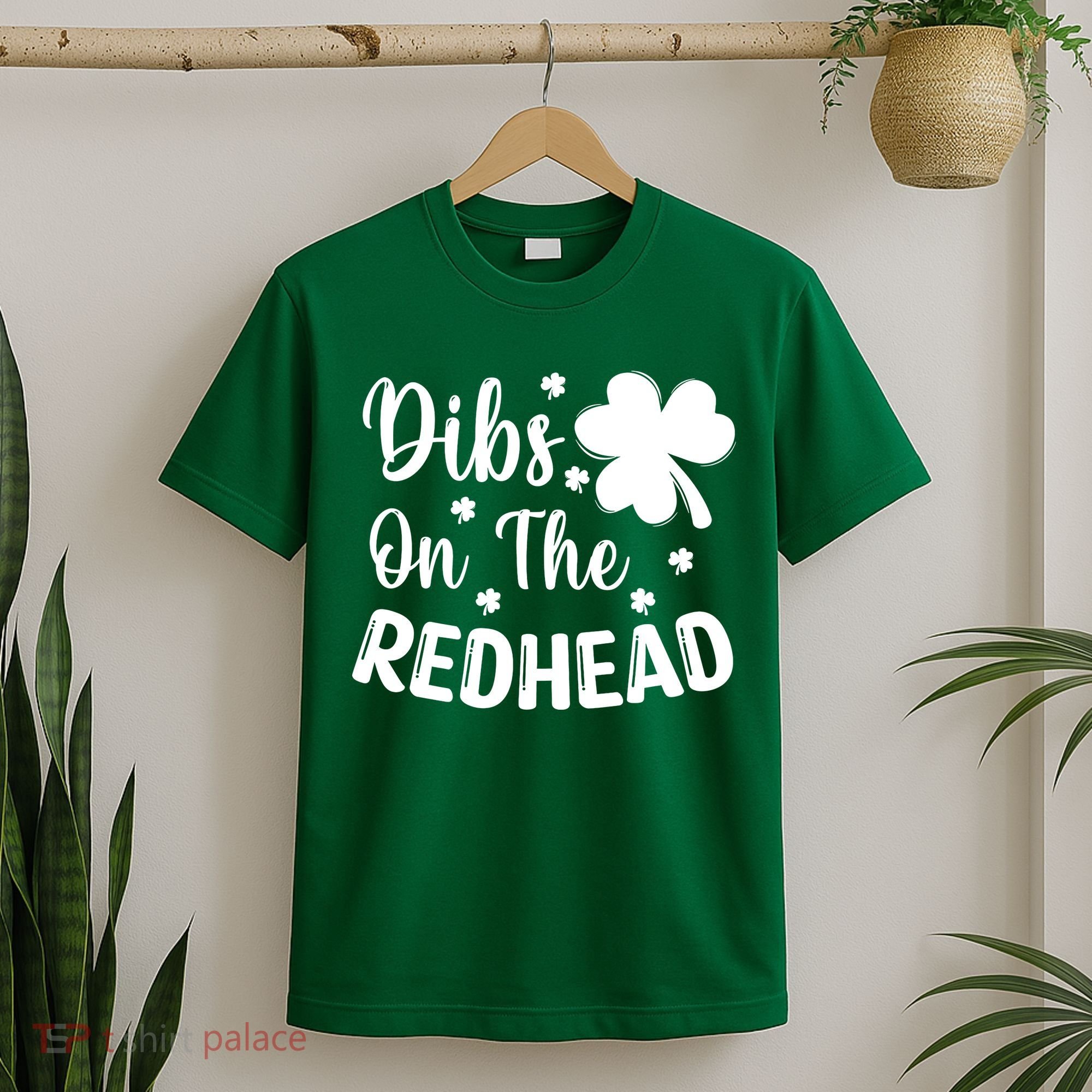 Funny St Patricks Day Irish Shamrock Dibs On The Redhead T-Shirt