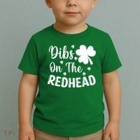 Funny St Patricks Day Irish Shamrock Dibs On The Redhead Toddler T-Shirt thumb 2
