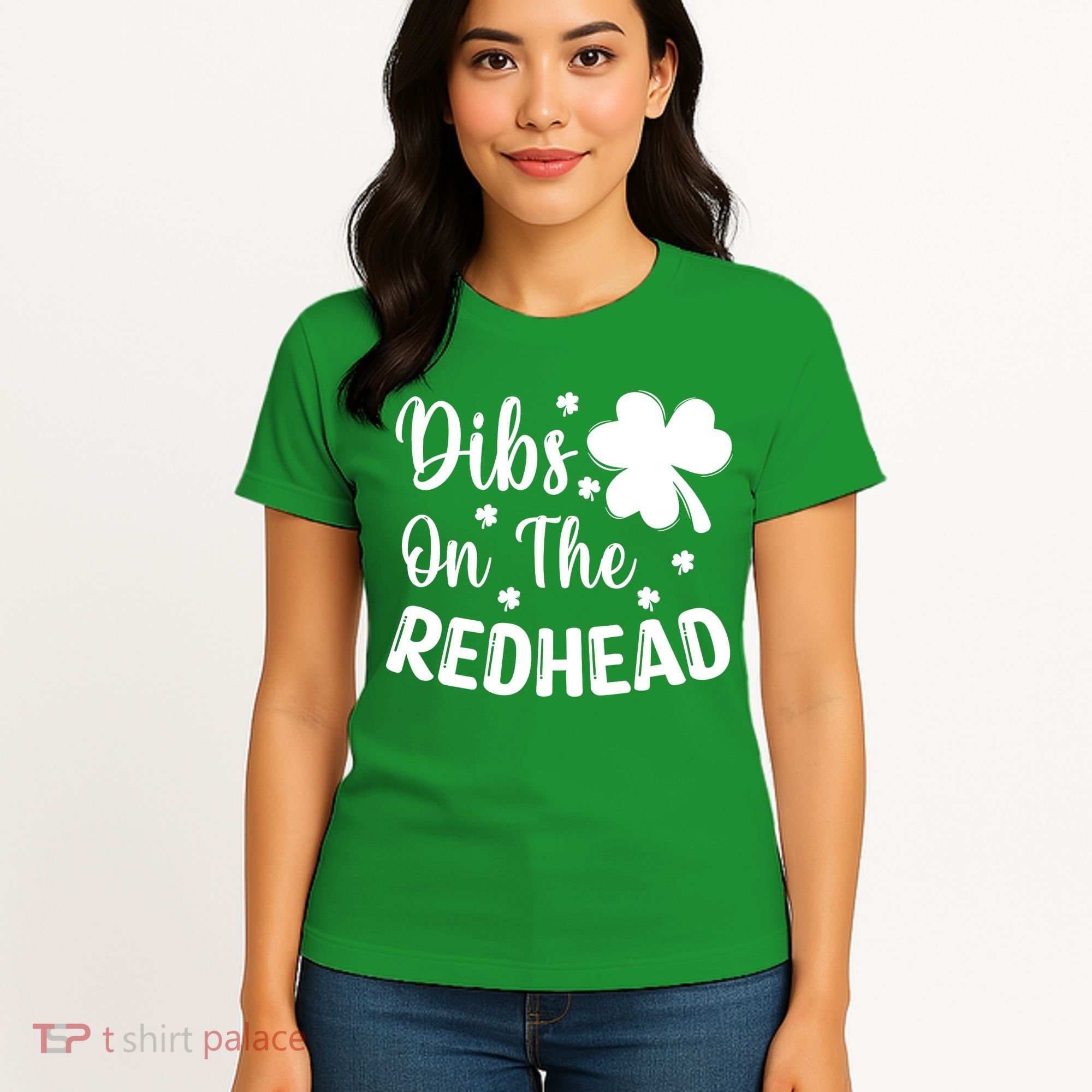 Funny St Patricks Day Irish Shamrock Dibs On The Redhead Women's T-Shirt