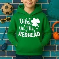 Funny St Patricks Day Irish Shamrock Dibs On The Redhead Kids Hoodie thumb 2