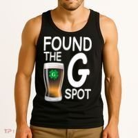 Funny St Patricks Beer Found The G Spot Tank Top thumb 3