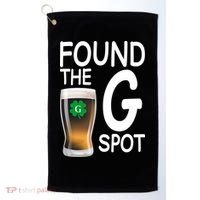 Funny St Patricks Beer Found The G Spot Golf Towel thumb 0