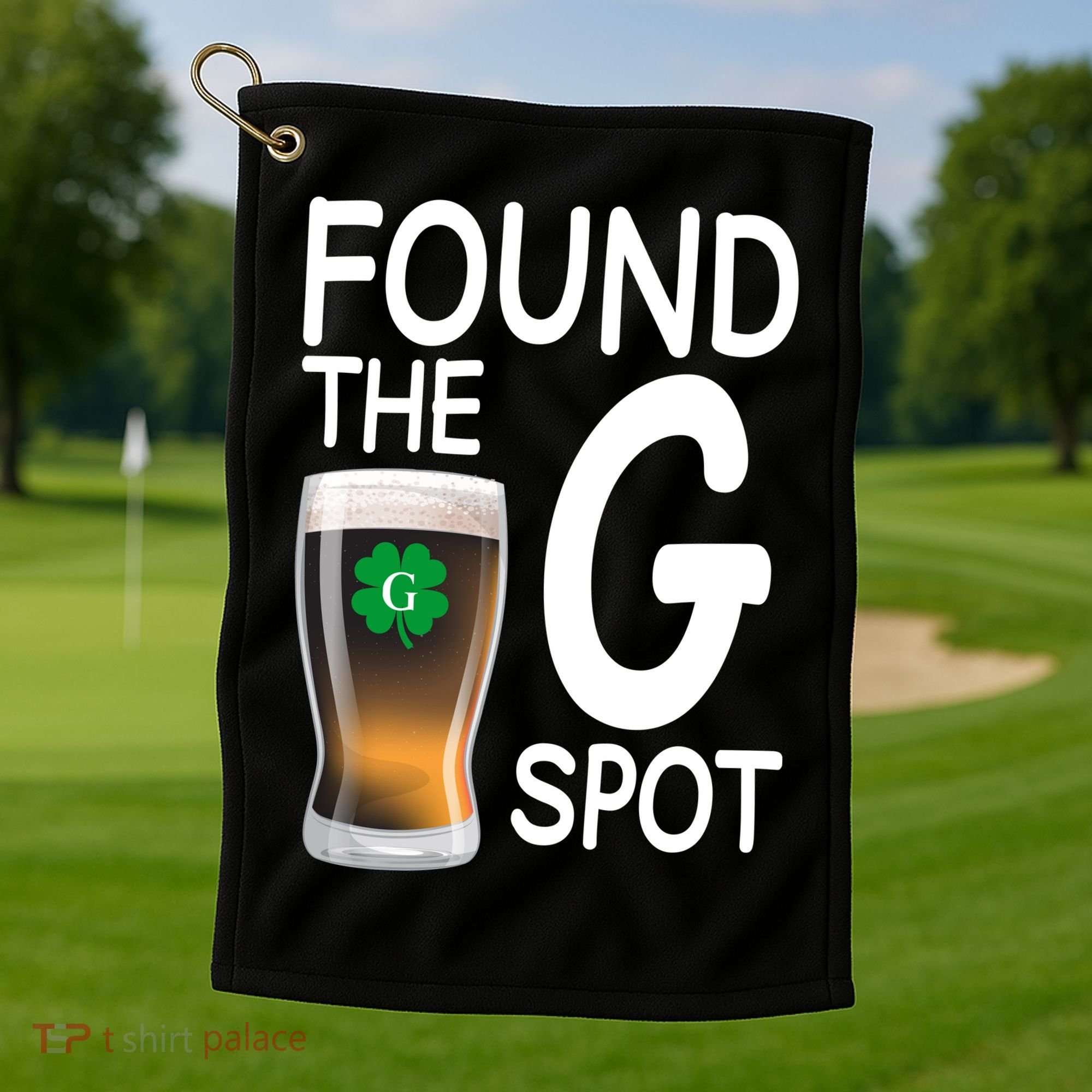Funny St Patricks Beer Found The G Spot Golf Towel