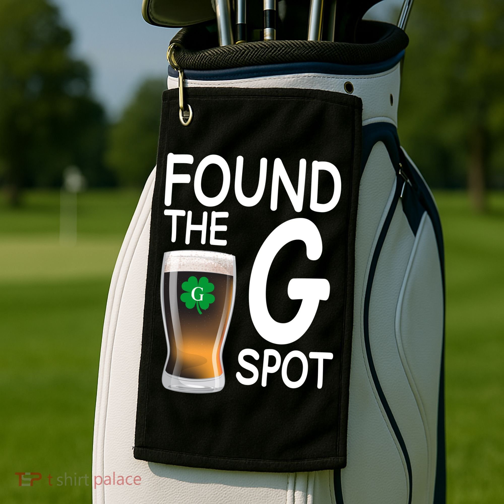 Funny St Patricks Beer Found The G Spot Golf Towel