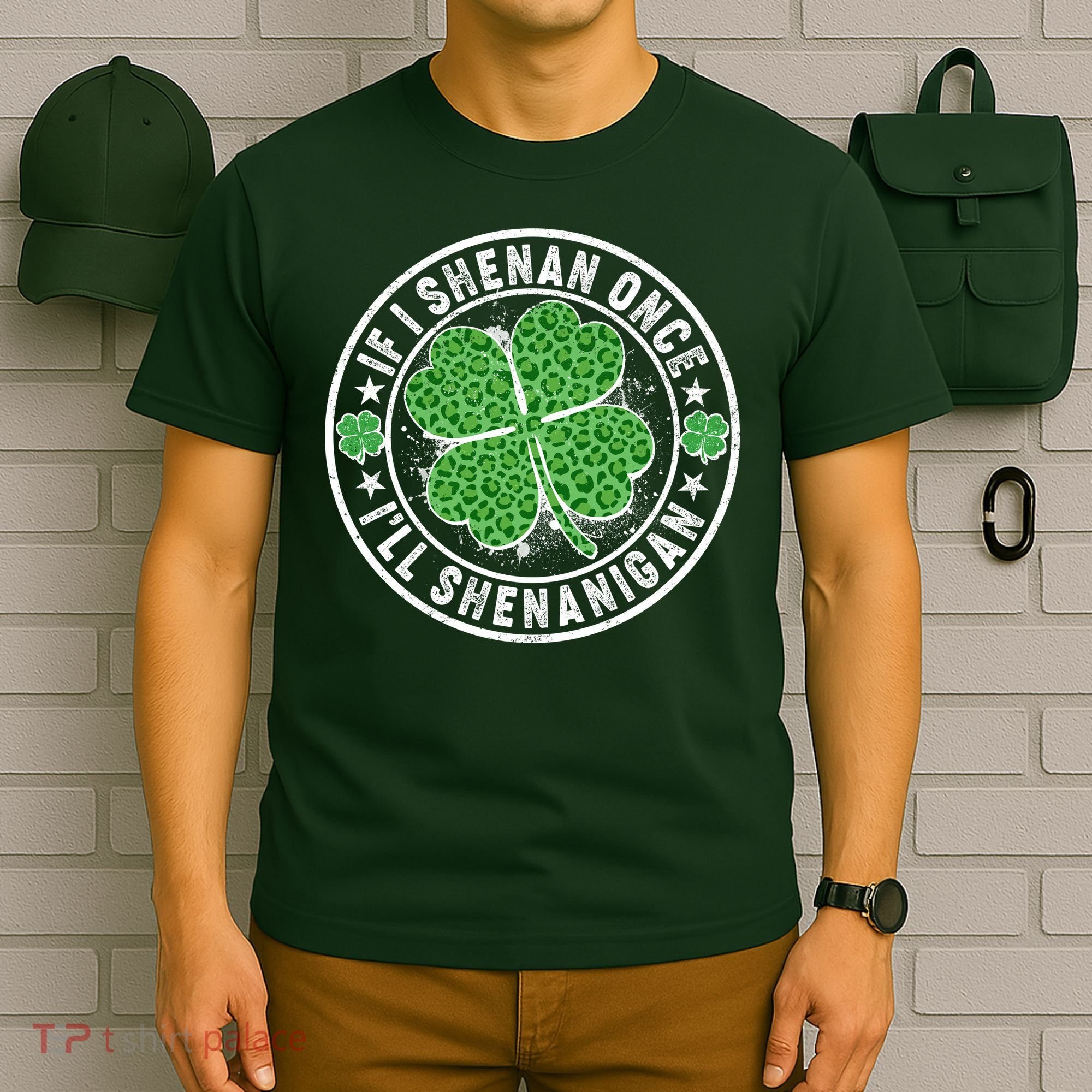 Funny St Patrick's Day I Shenan Once I'll Shenanigan  T-Shirt