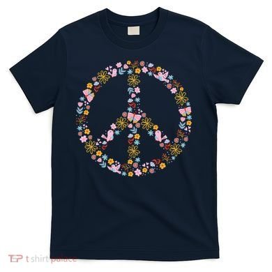 Floral Spring Peace Sign T-Shirt