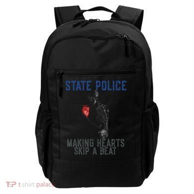 Funny State Police Making Hearts Skip Beat Skeleton Design Backpack
