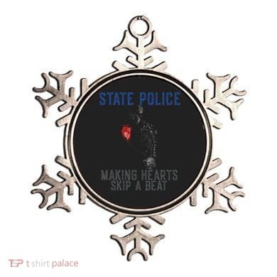 Funny State Police Making Hearts Skip Beat Skeleton Design Ornament