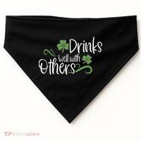 Funny St Patricks Day, St Patricks Day Drinking, Drinks Well With Other USA-Made Doggie Bandana thumb 0