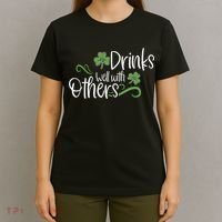 Funny St Patricks Day, St Patricks Day Drinking, Drinks Well With Other T-Shirt thumb 4