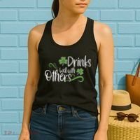 Funny St Patricks Day, St Patricks Day Drinking, Drinks Well With Other Women's Tank Top thumb 2