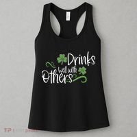 Funny St Patricks Day, St Patricks Day Drinking, Drinks Well With Other Women's Tank Top thumb 3