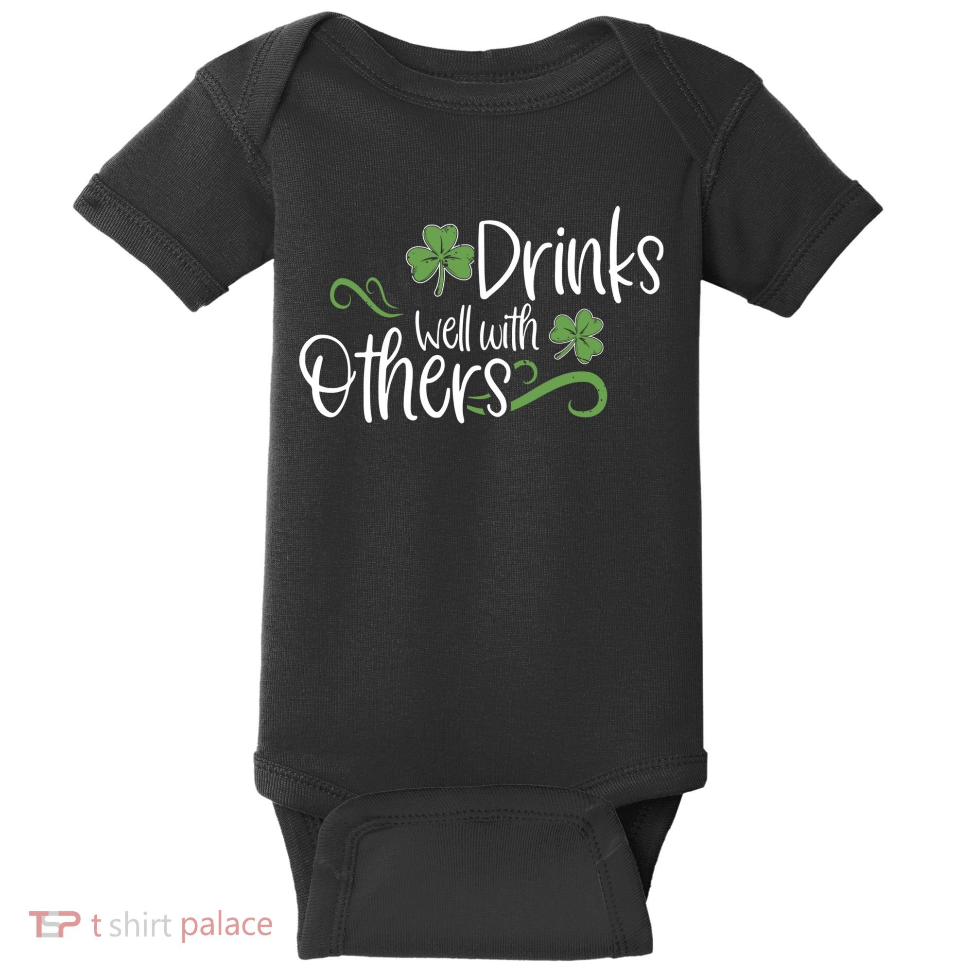 Funny St Patricks Day, St Patricks Day Drinking, Drinks Well With Other Baby Bodysuit