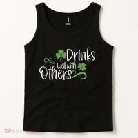 Funny St Patricks Day, St Patricks Day Drinking, Drinks Well With Other Tank Top thumb 2
