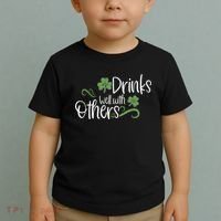 Funny St Patricks Day, St Patricks Day Drinking, Drinks Well With Other Toddler T-Shirt thumb 2