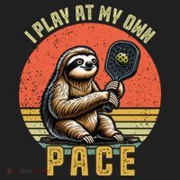 Funny Sloth Pickleball Player And Paddleball Gift Women's Sweatshirt thumb 2