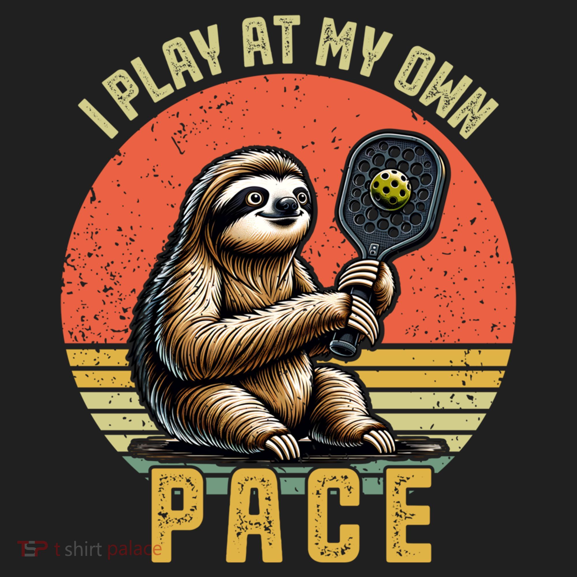 Funny Sloth Pickleball Player And Paddleball Gift Women's Sweatshirt