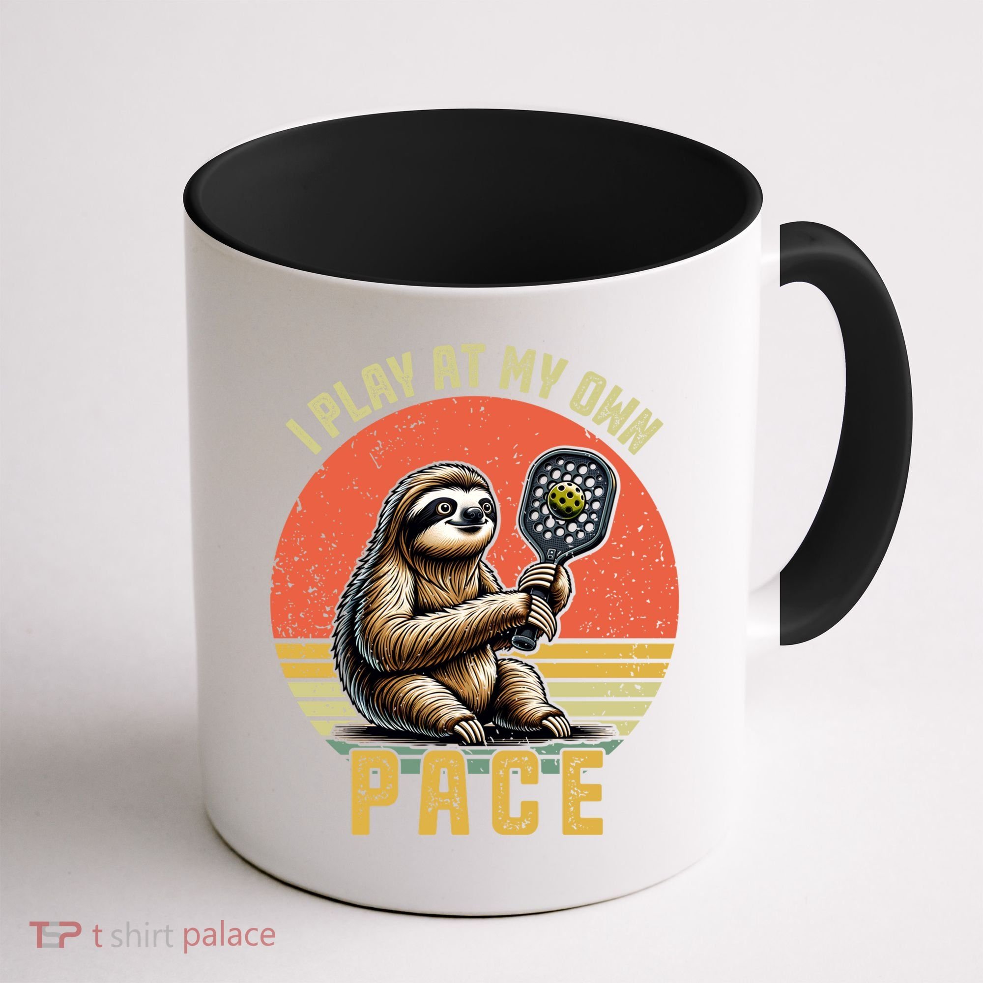 Funny Sloth Pickleball Player And Paddleball Gift Coffee Mug
