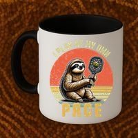 Funny Sloth Pickleball Player And Paddleball Gift Coffee Mug thumb 2