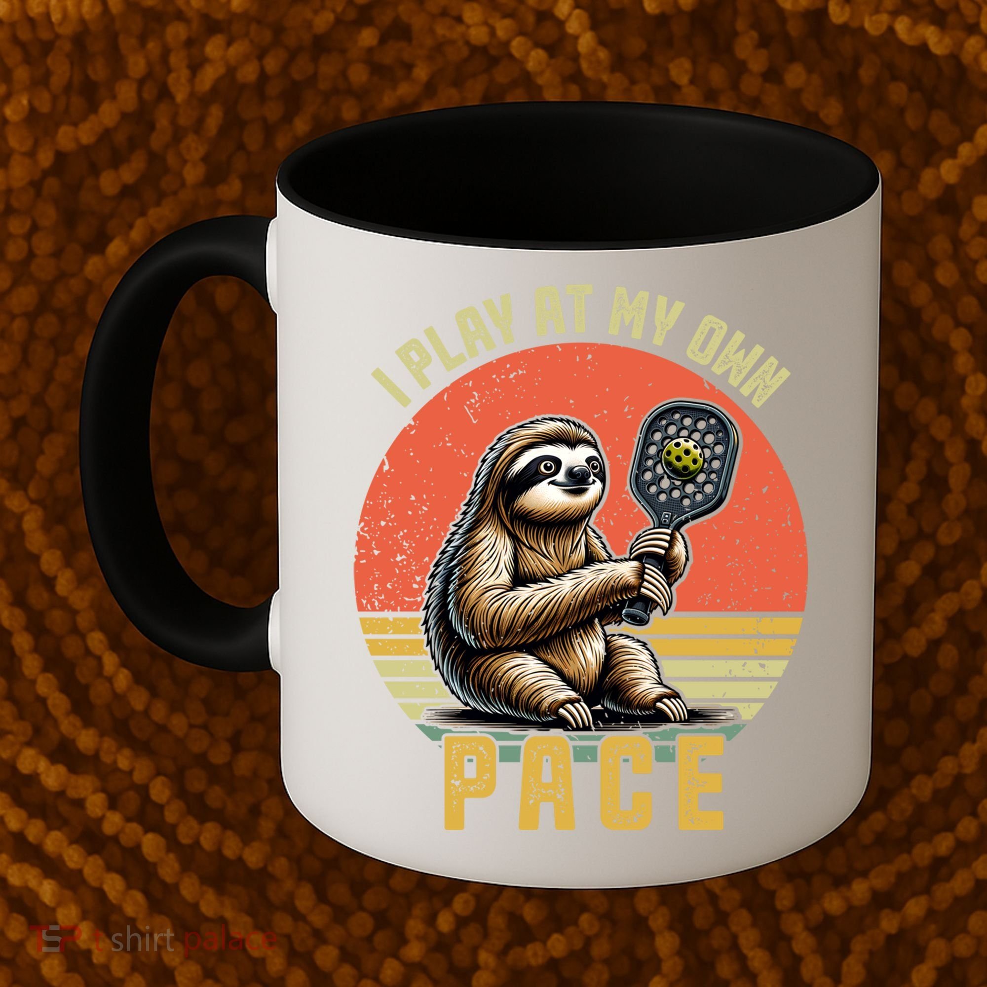 Funny Sloth Pickleball Player And Paddleball Gift Coffee Mug