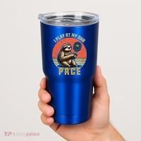 Funny Sloth Pickleball Player And Paddleball Gift Tumbler thumb 2