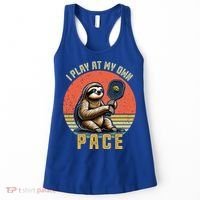 Funny Sloth Pickleball Player And Paddleball Gift Women's Tank Top thumb 0