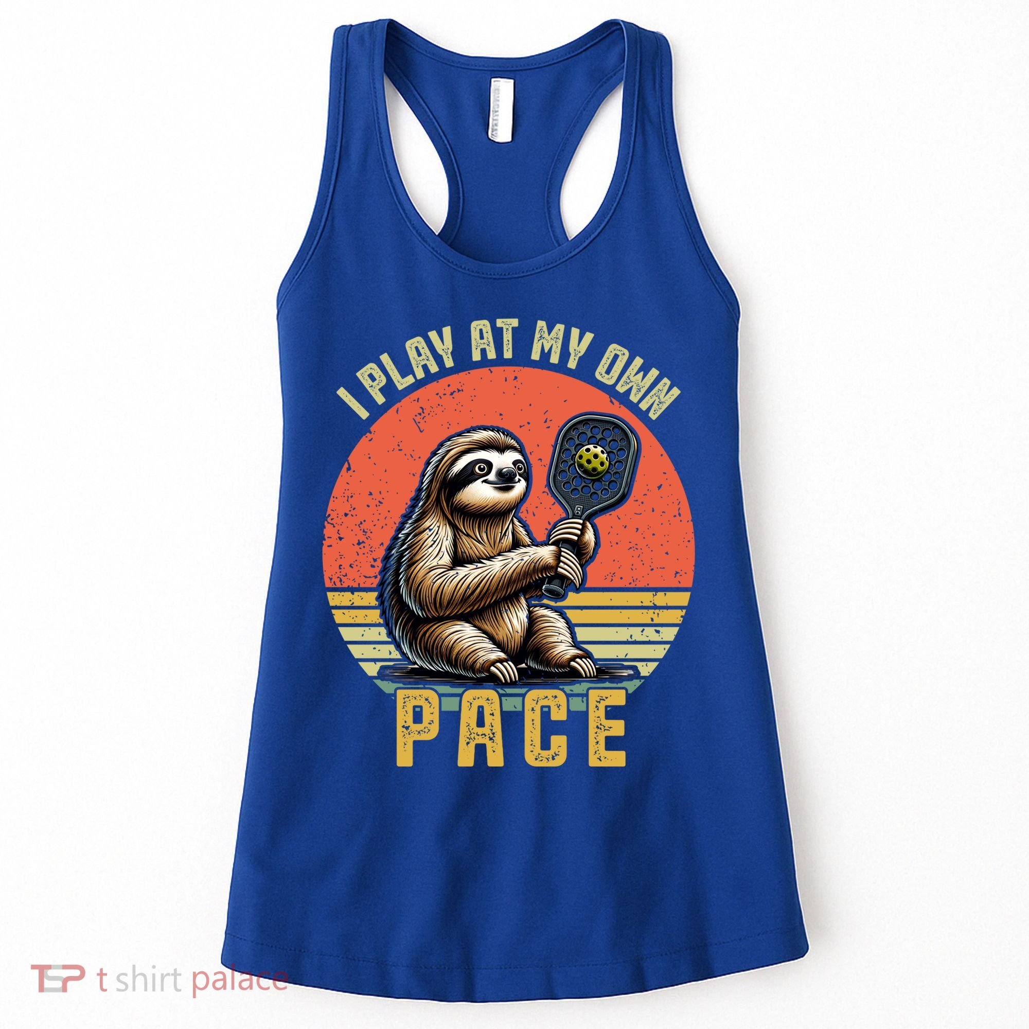 Funny Sloth Pickleball Player And Paddleball Gift Women's Tank Top