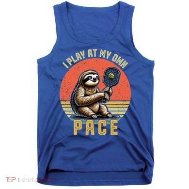 Funny Sloth Pickleball Player And Paddleball Gift Tank Top