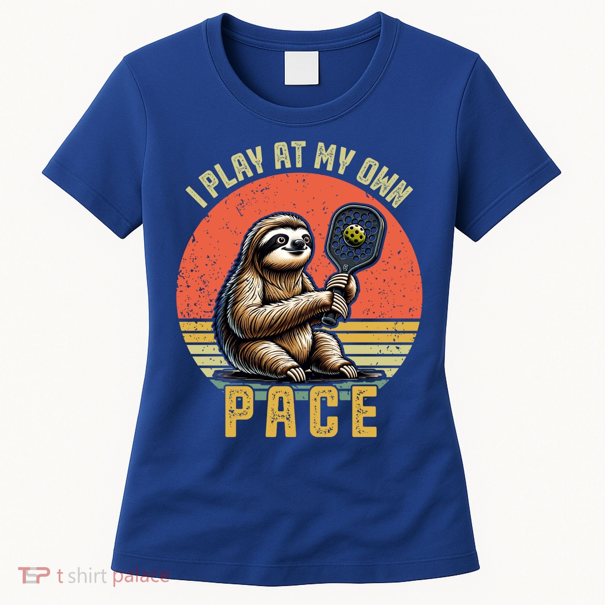 Funny Sloth Pickleball Player And Paddleball Gift Women's T-Shirt