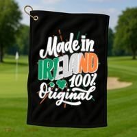 Funny St Patricks Day Made In Ireland 100% Original Golf Towel thumb 1