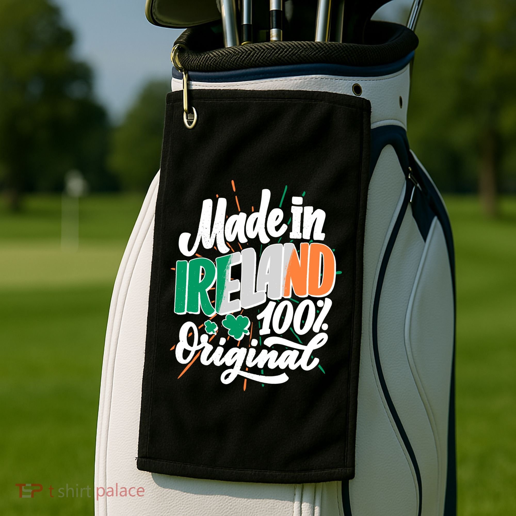 Funny St Patricks Day Made In Ireland 100% Original Golf Towel