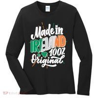 Funny St Patricks Day Made In Ireland 100% Original Women's Long Sleeve Shirt thumb 0