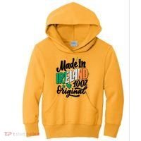 Funny St Patricks Day Made In Ireland 100% Original Kids Hoodie thumb 0
