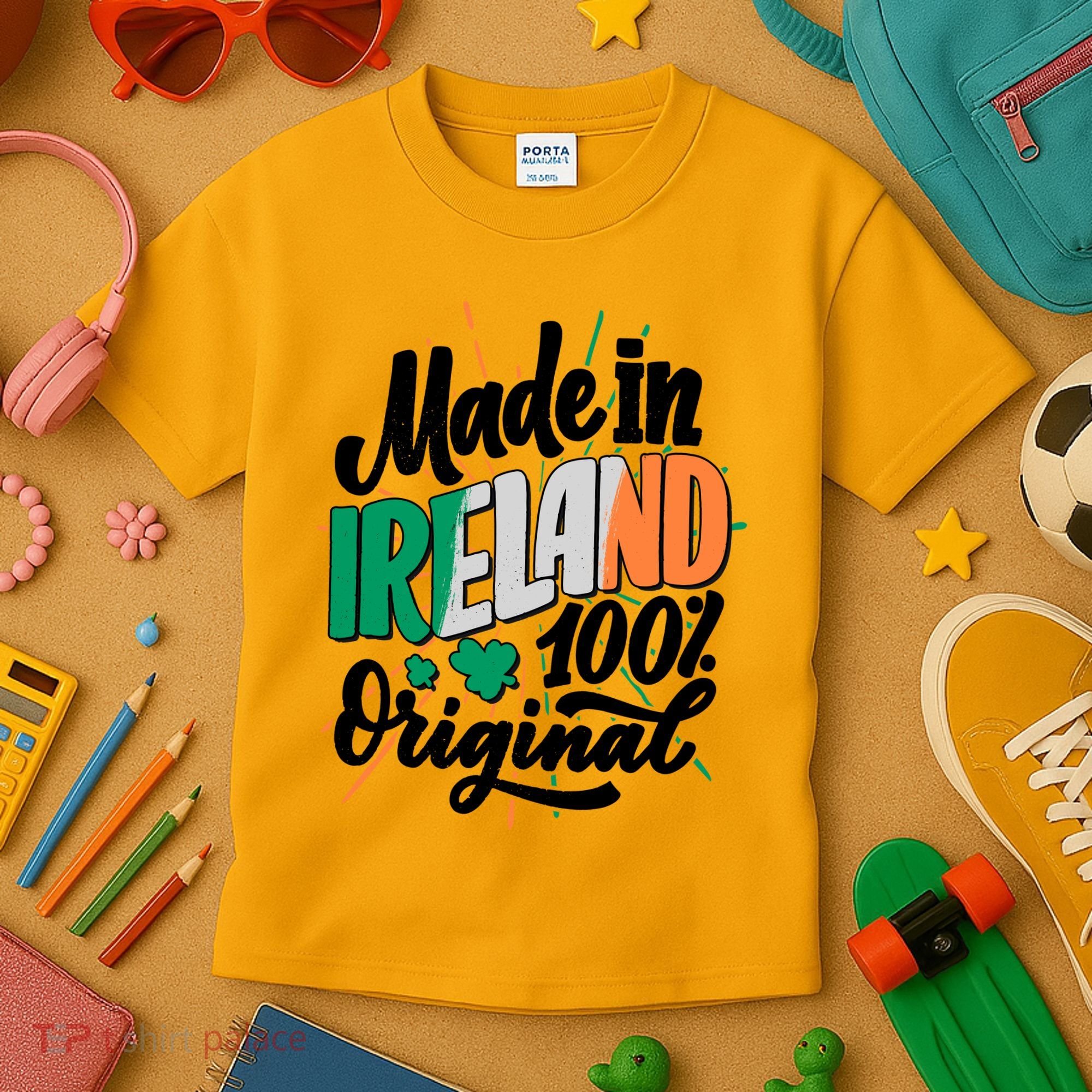 Funny St Patricks Day Made In Ireland 100% Original Kids T-Shirt