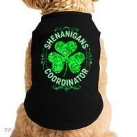 Funny St Patrick's Day Shenanigans Coordinator Lucky Shamrock Clover Doggie Tank thumb 0