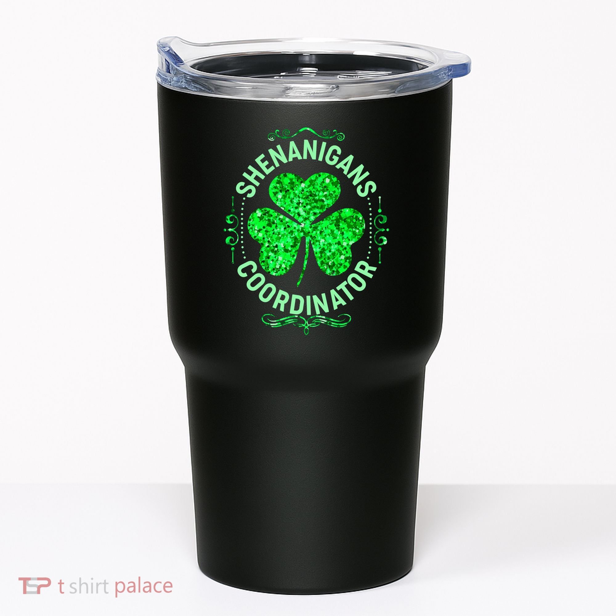 Funny St Patrick's Day Shenanigans Coordinator Lucky Shamrock Clover Tumbler