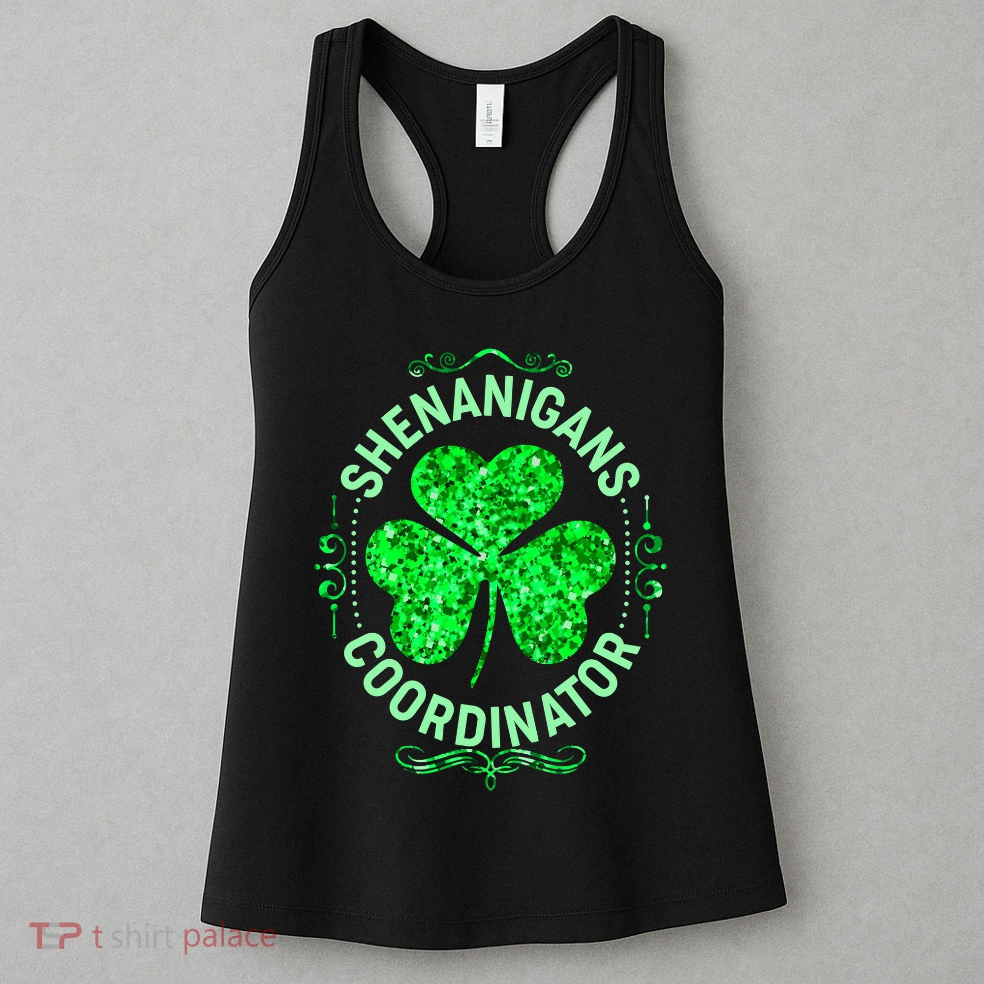 Funny St Patrick's Day Shenanigans Coordinator Lucky Shamrock Clover Women's Tank Top
